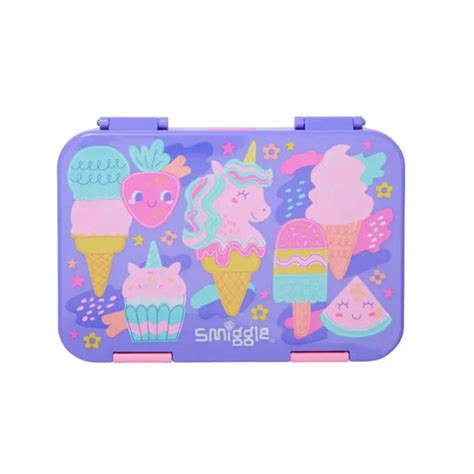 Smiggle Unicorn Ice-Cream Happy Medium Bento Lunchbox 758ml – Leakproo ...