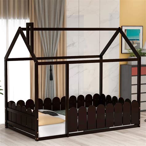 Buy Twin Size House Bed for Boys and Girl Wood Twin Platform Bed Frame ...