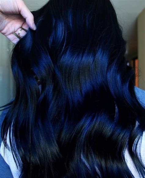 Dark blue Beautiful Hair Color, Cool Hair Color, Curly Hair Styles ...