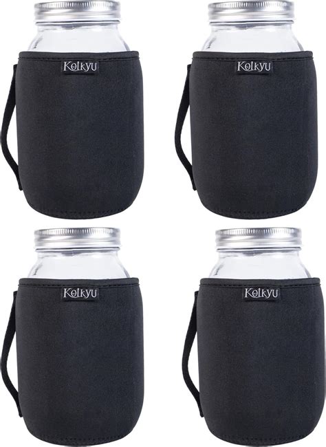 Amazon.com: Koikyu 32oz Mason Jars Sleeves Neoprene 32oz Regular and ...