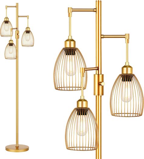 HARWISUP 3 Globe Modern Gold Floor Lamps for Living Room, 69‘’ Tall ...