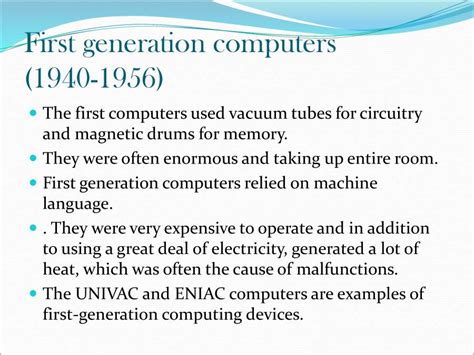 Image result for Examples of First Generation Computers