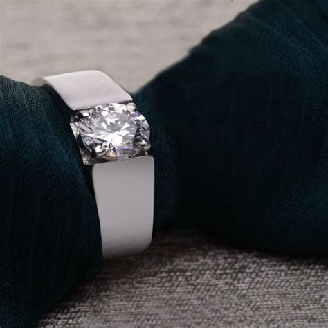 0.75 Carat Silver Ring For Men & Boys Birthday gift for him - Adjustab ...
