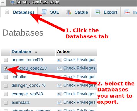 Exporting MySQL Database 的图像结果