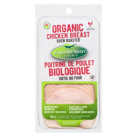 Organic Deli Chicken Breast Sliced Meat 150 g - Voilà Online Groceries ...