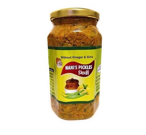 Buy Green Chilli Pickle 500g Online from Nani's Pickle at Best Price