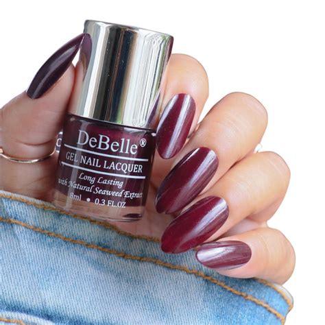 DeBelle Gel Nail Polish – Glamorous Garnet | Luxurious Deep Maroon Nail ...