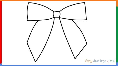 How To Draw A Christmas Bow Easy at Dominic Wright blog