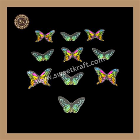 Edible Wafer Butterfly | Pre-Cut Wafer Paper | Stick on Cake Decor | C ...