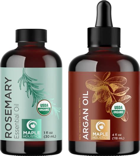 Amazon.com: Organic Rosemary and Organic Argan Oils - Certified Organic ...