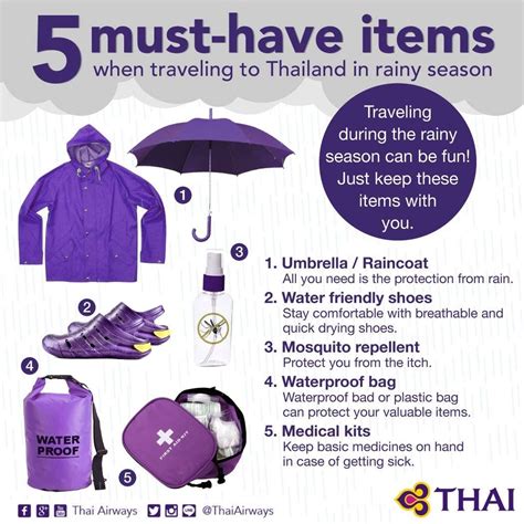 Traveling during the rainy season in Thailand can be fun! Just take these 5 items with you ...