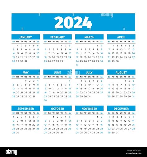 2024 Calendar With Weeks Of The Year - Alexi Austina
