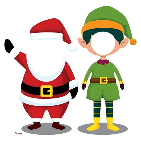 Christmas: Santa and the Elf Life-Size Foam Core Cutout - Stand Out ...