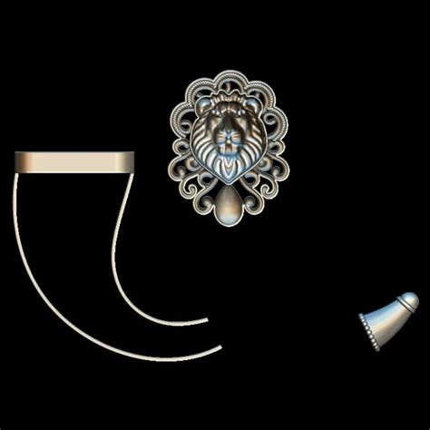 Majestic Lion Head 3D Model Jewelry Design Pendant