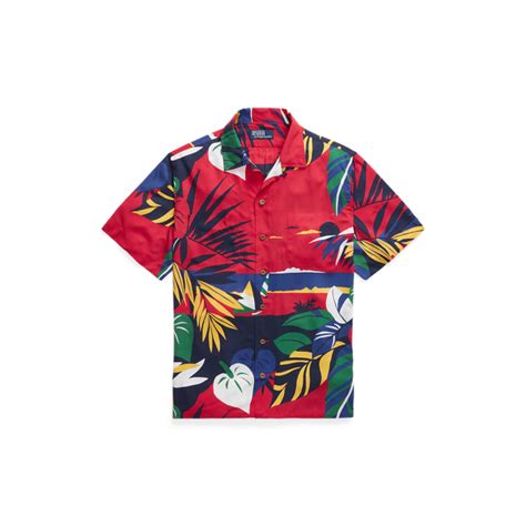 Classic Fit Hoffman Print Camp Shirt for Men | Ralph Lauren® IN