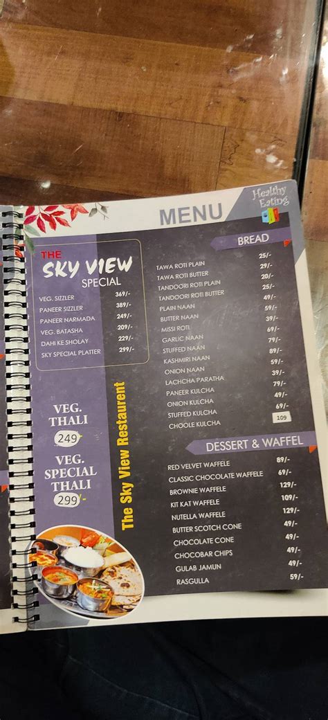 Menu at The Sky View, Rooftop Satna, Satna