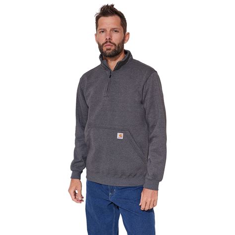 Carhartt Midweight Quarter Zip Mock Neck Sweatshirt - Carbon - Buy ...
