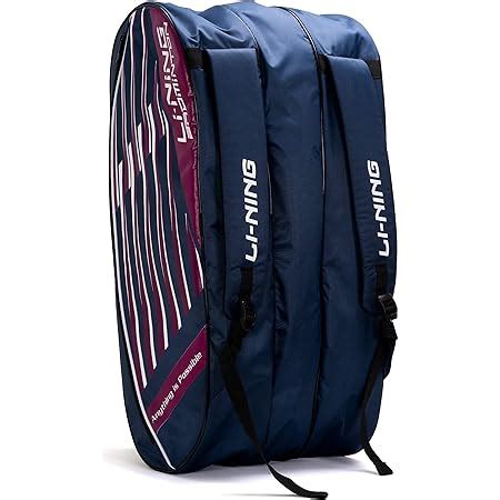 Buy Li-Ning Hot Shot Triple Zipper Polyester Badminton Kit Bag (Royal ...