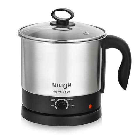 Milton Champ 1.5L 600W Electric Multi Cook Kettle with Steamer ...