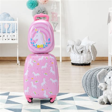 Buy TOBBI 2 PC Kids Carry on Luggage Set 12 Backpack and 16 Hardshell ...