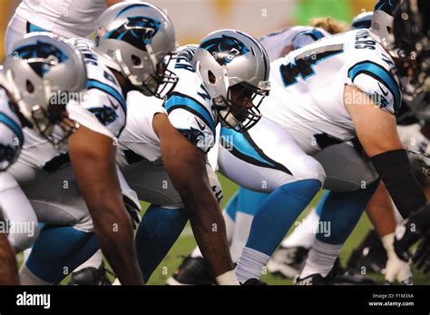 Pittsburgh, Pennsylvania, USA. 03rd Sep, 2015. Panthers front line ...
