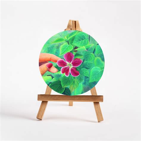 Mini MDF Board Original Painting | Adorable Desk Decor | Wild Magenta ...