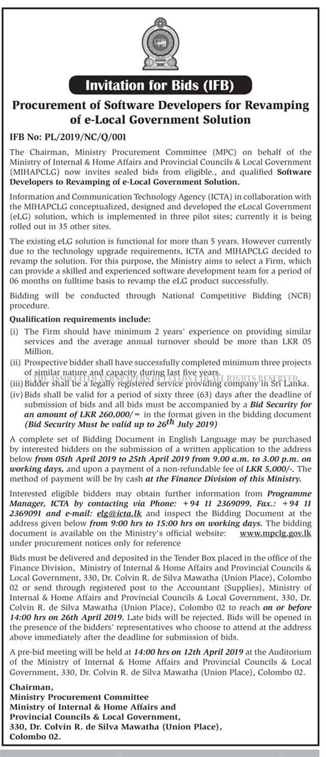 Ministry of Provincial Councils and Local Government - Sri Lanka ...