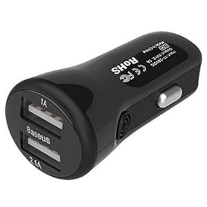 Baseus Dual USB Car Charger For Alcatel One Touch Tribe 3040 (Black ...