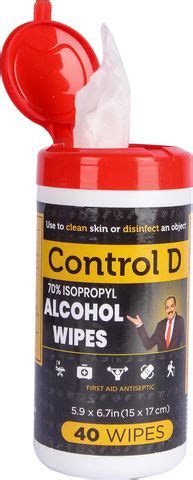 Control D 70% IPA Isopropyl Alcohol Wipes I 99% Protection I First Aid ...