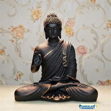 Buy Sankalan Creations Meditating Buddha Idols for Home Decor Big Size ...