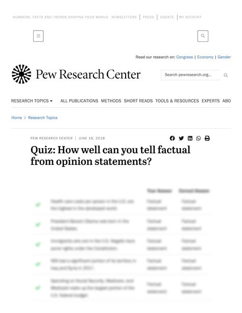 SOLUTION: Quiz how well can you tell factual from opinion statements ...