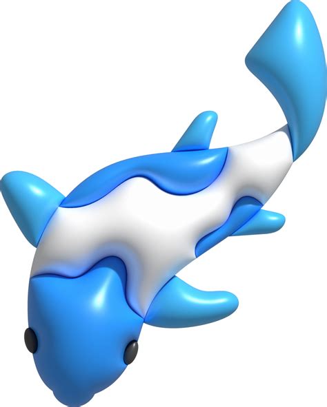 Colorful Japanese Koi Fish 3D Icon