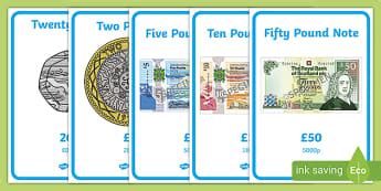 25 KS1 Counting in Notes and Coins | Money & Coins