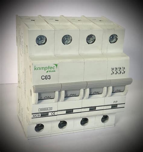 MCB 4P 63A 10kA, C Curve MODEL-ELUA KAMPTEC : Amazon.in: Home Improvement