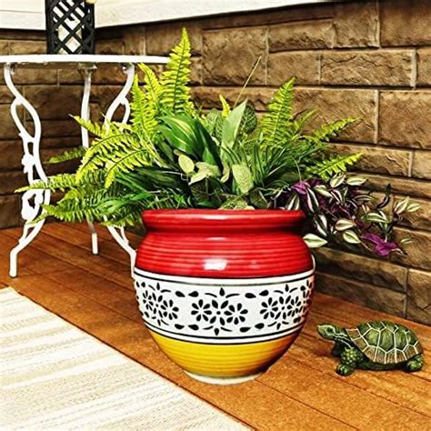 Niyara Drop Texture Designer Handmade Handi Ceramic planters Pot for ...
