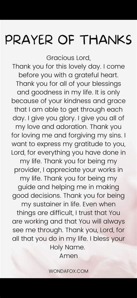 Short Prayer of Thanks 的图像结果