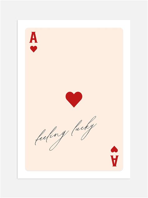 Ace Of Hearts Playing Card Poster – Luxe Poster Co