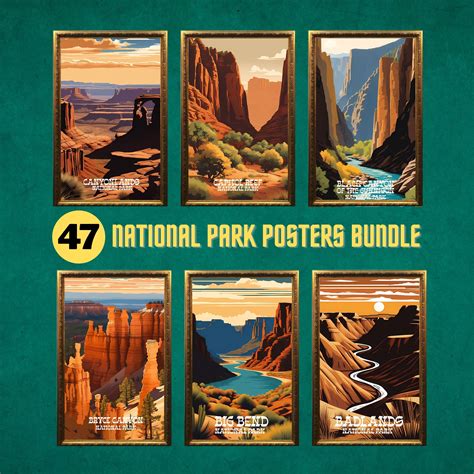 Retro National Park Posters