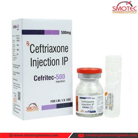 Pharmaceuticals Injections - Ceftriaxone Sodium 1 Gm Injection ...