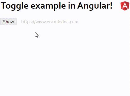 How to Show Hide or Toggle Elements in Angular