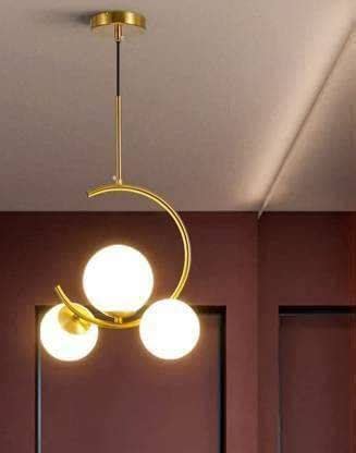 Buy ONLINE GENERATION 1 LAMP Doom Glass Gold Finish Hanging Light (Bulb ...