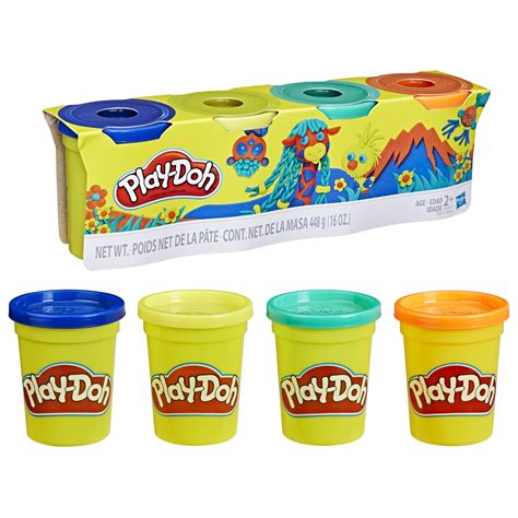 Play-Doh 4-Pack of 4-Ounce Cans (Wild Colors) (16 oz) - Walmart ...