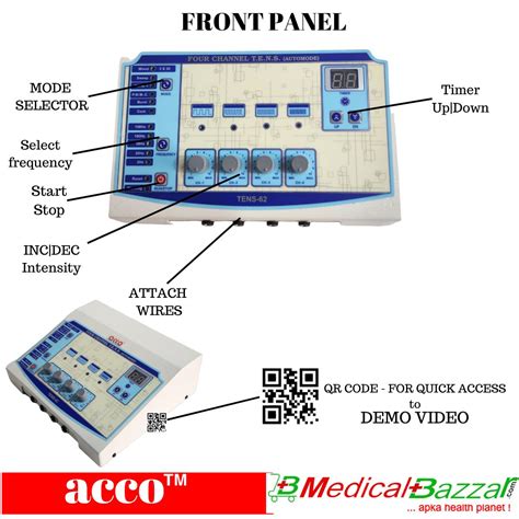 acco Advance 4 Channel Tens Machine for physiotherapy - MedicalBazzar