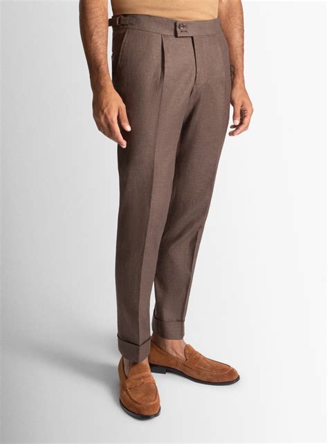 Brown Corporate Men Trousers