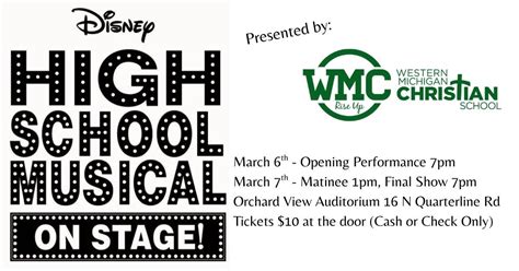 ? WMC Spring Musical 2026 – High School Musical, Orchard View ...