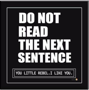Do Not Read The Sentence Paper Print - Typography posters in India ...