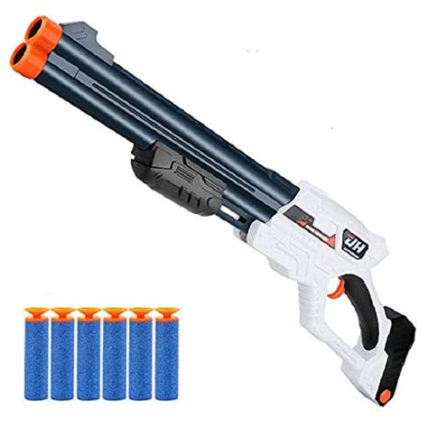 Buy Blaster Toy , Double Barrel Toy with 6 PCS Refill Foam Darts , Pump ...