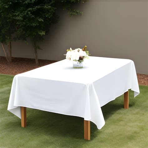 Rectangular Table Cloth, White Color, 54" x 96", Each - Lucerna ...