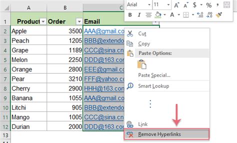 How To Remove or turn off Hyperlinks In Excel?