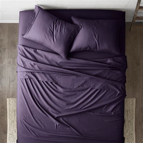 Ienjoy Home Full 20000-Thread Count Microfiber Purple 4-Piece Bed ...